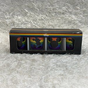 Disney Mickey Mouse Rainbow 1.5 Oz Shot Glasses Set Of 4
